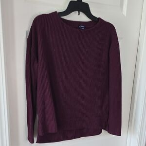 Splendid Burgundy Textured Knit Top